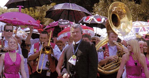 Upton Jazz Fest, complete with Brollies